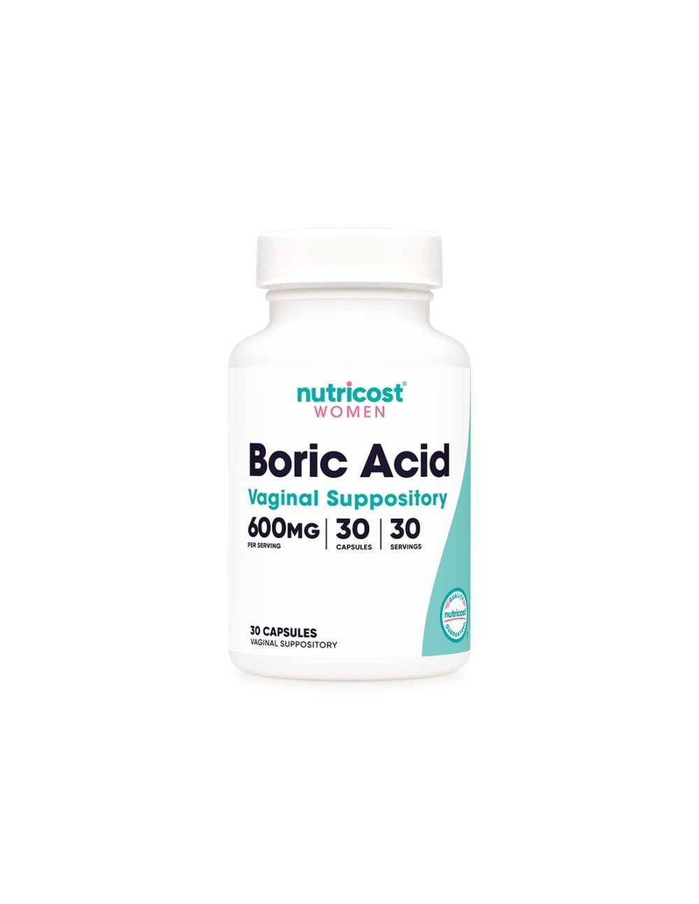 Вагинални инфекции – Борна киселина, 600 mg x 30 вагинални капсули Nutricost