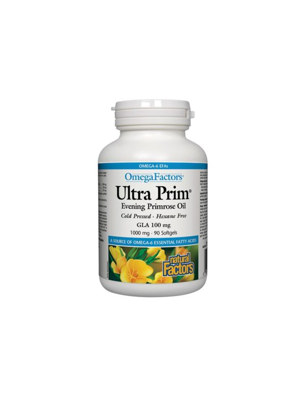 Ultra Prim® Evening Primrose Oil 100 mg GLA/ Вечерна иглика масло 1000 mg х 90 софтгел капсули Natural Factors