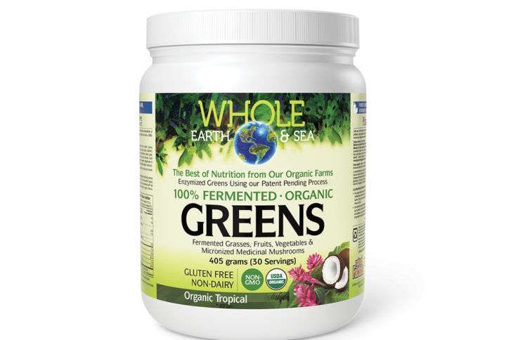 Whole Earth & Sea – 100% ферментирали органик растителни храни, неовкусен х 390 g пудра Natural Factors