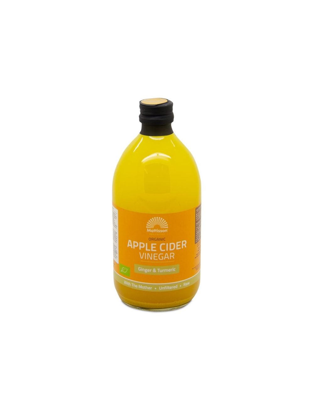Ябълков оцет с джинджифил и куркума (Organic), 500 ml Mattisson Healthstyle