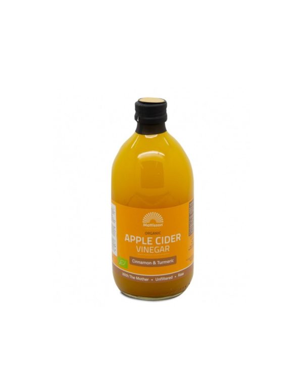 Ябълков оцет с канела и куркума Органик, 500 ml Mattisson Healthstyle