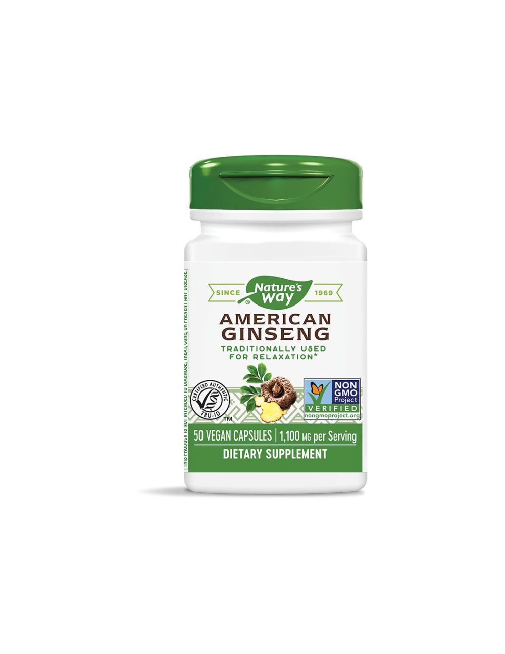 American Ginseng/ Женшен американски 550 mg х 50 капсули Nature’s Way