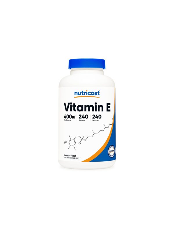 Зрение, коса и кожа – Витамин E, 400 IU x 240 софтгел капсули Nutricost