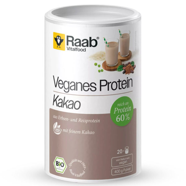 Био ВЕГАН ПРОТЕИН / VEGAN PROTEIN – Raab Vitalfood (Какао, 400 гр)