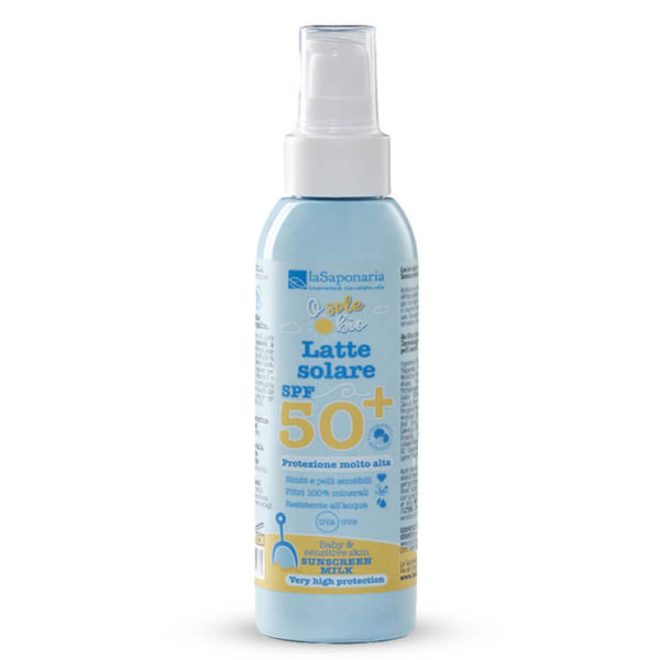 Био Слънцезащитно МЛЯКО за ЛИЦЕ и ТЯЛО SPF 50 – La Saponaria (125 мл)