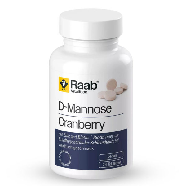 Д-МАНОЗА + ЧЕРВЕНА БОРОВИНКА Пастили – Raab Vitalfood (24 бр)