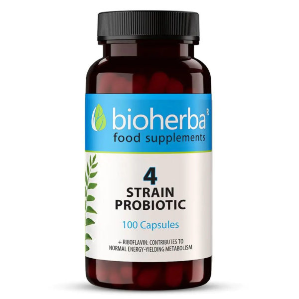 Пробиотици четири щама / Probiotic-4 Bioherba x 100 капсули