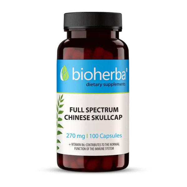 Шлемник Байкалски / Scutellaria Baicalensis Bioherba 270 mg x 100 капсули