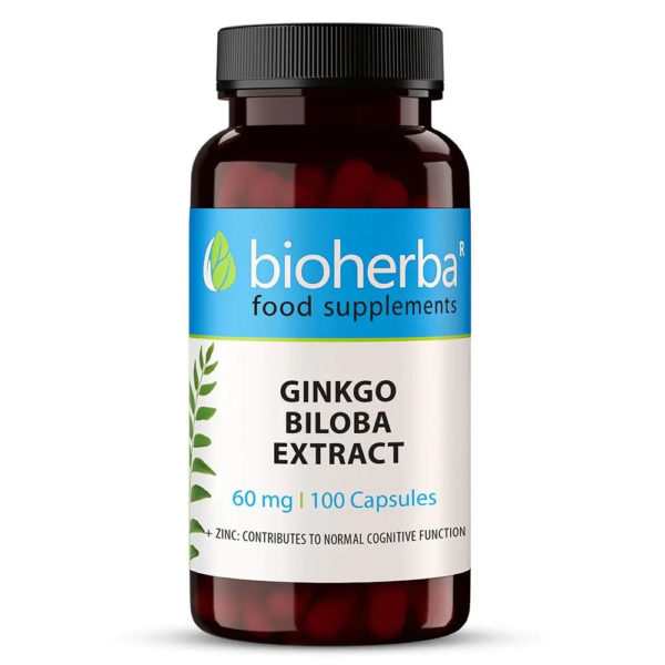 Гинко Билоба / Ginkgo Biloba Bioherba 60 mg x 100 капсули