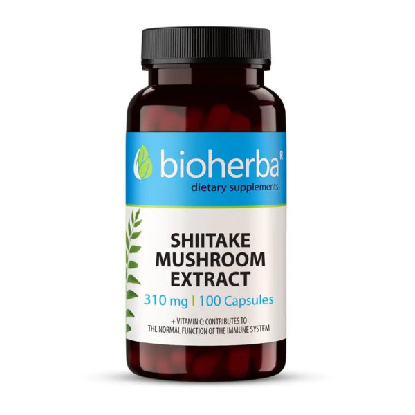 Гъба Шийтаке / Shiitake Mushroom Bioherba 310 mg x 100 капсули