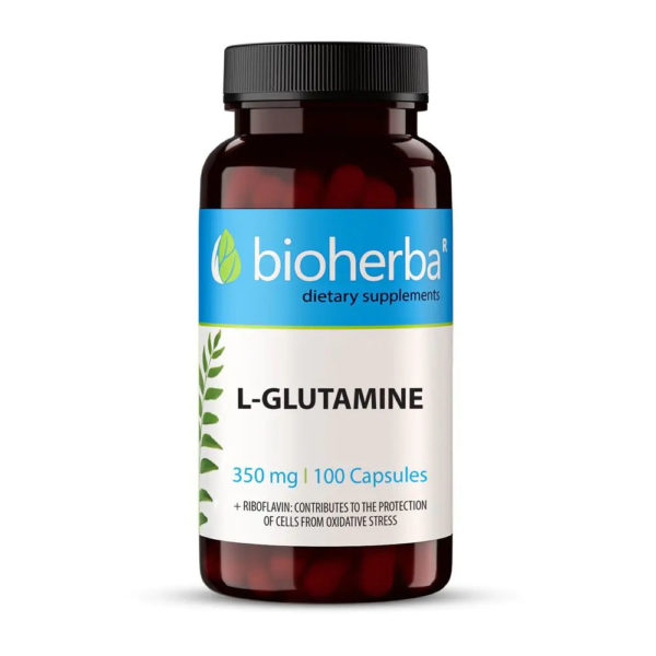 Л-Глутамин / L-Glutamine Bioherba 350 mg x 100 капсули