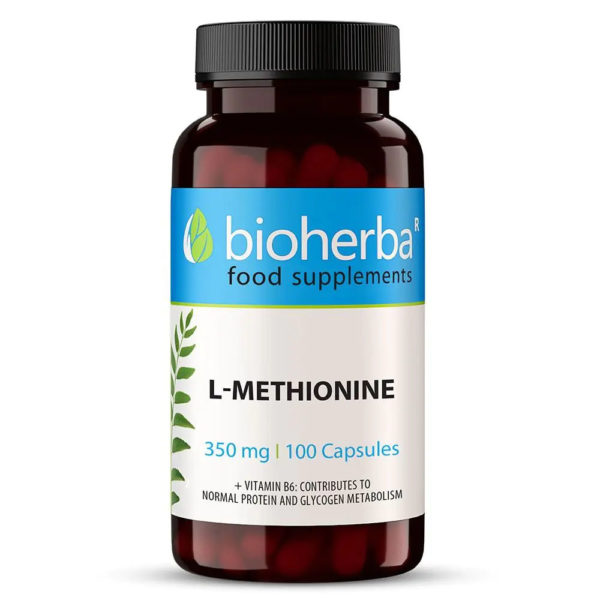 Л-Метионин / L-Methionine Bioherba 350 mg x 100 капсули