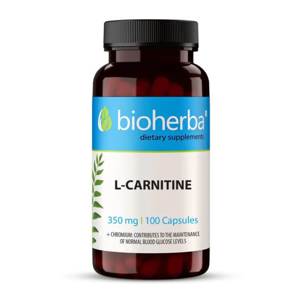 Л-карнитин / L-Carnitine Bioherba 350 mg x 100 капсули