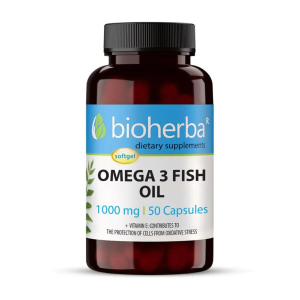 Омега 3 рибено масло / Omega 3 Fish Oil Bioherba 1000 mg x 50 софтгел капсули