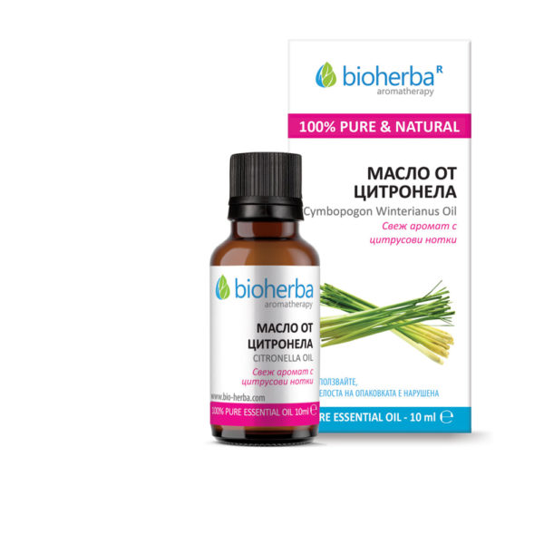 Етерично масло от Цитронела / Lemongrass oil Bioherba 10 ml