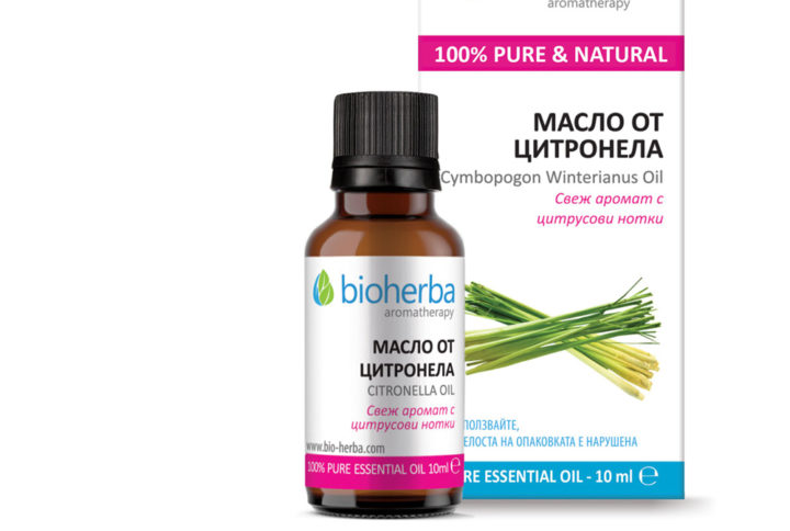 Етерично масло от Цитронела Lemongrass oil Bioherba 10 ml
