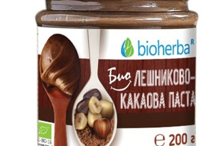 Bioherba Био Лешниково-Какаова паста Organic Hazelnut Cocoa Paste 200 гр