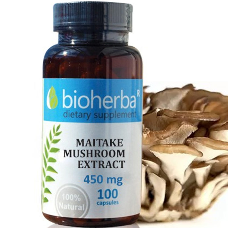 Bioherba Гъба Майтаке / Maitake Mushroom 450 mg x 100 капсули