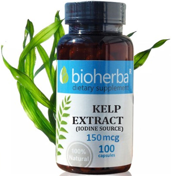 Bioherba Екстракт от Келп / Kelp Extract 150 mcg x 100 капсули