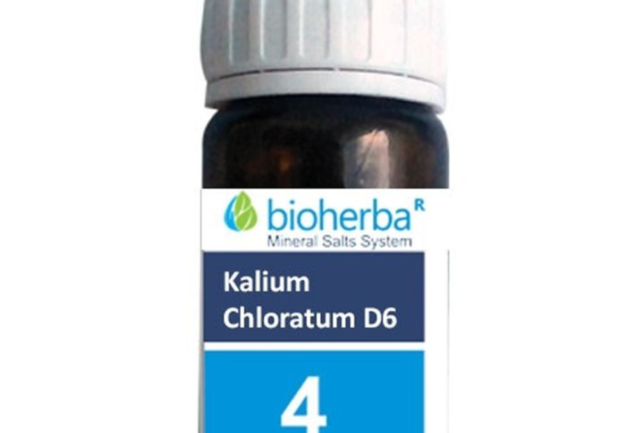 Bioherba Минерална сол №4 Kalium Chloratum D6 / Калиум Хлоратум 100 mg x 230 таблетки