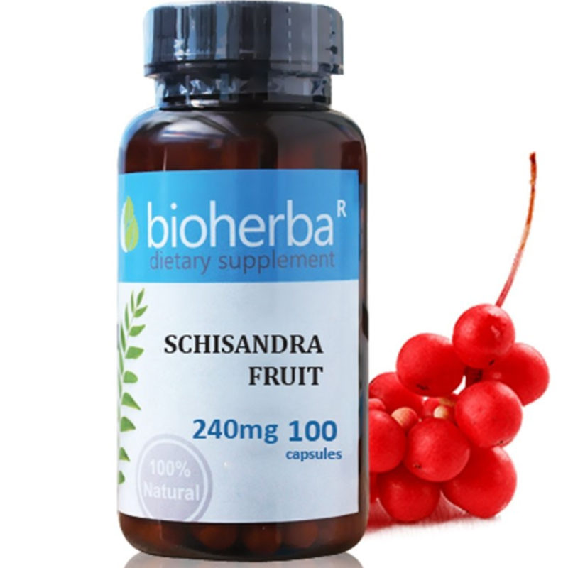 Шизандра Плод / Schisandra Fruit Bioherba 240 mg x 100 капсули