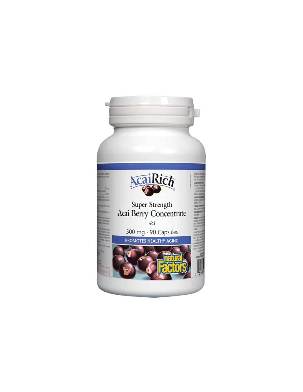 AcaiRich® Acai Berry Concentrate 4:1/ Акай 500 mg x 90 капсули Natural Factors