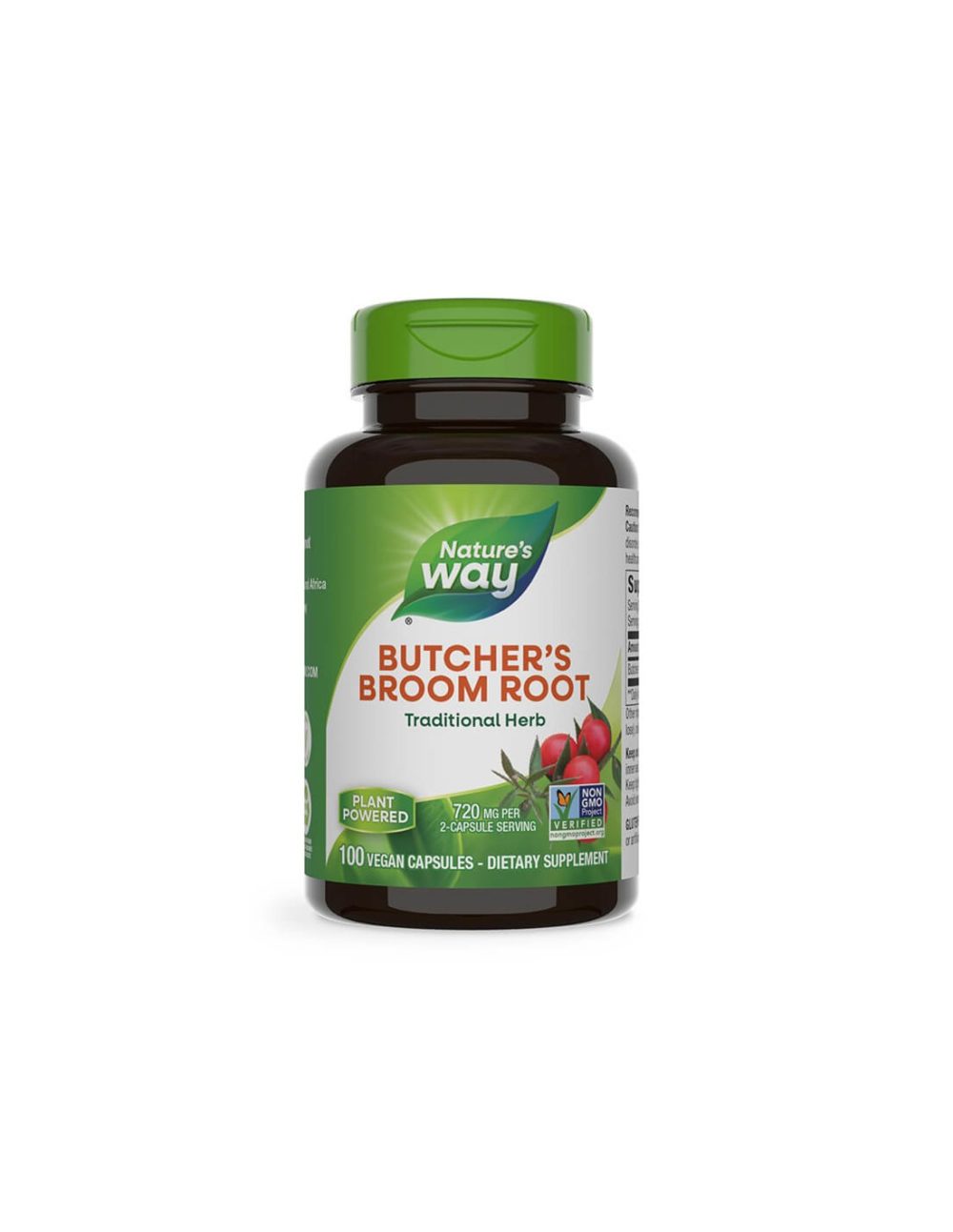 Butcher`s Broom Root – Бодлив залист (корен) – Рускус – За кръвообращението и венозните съдове470 mg, 100 капсули Nature’s Way