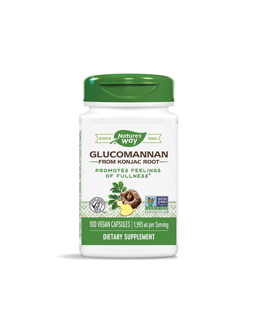 Glucomannan from Konjac Root/ Глюкоманан от корен на Конджак 665 mg x 100 капсули Nature’s Way