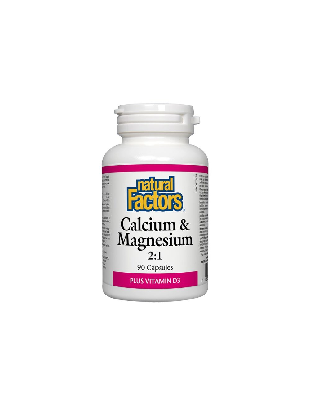 Calcium & Magnesium + Vitamin D3/ Калций и Магнезий + Витамин D3 х 90 капсули Natural Factors