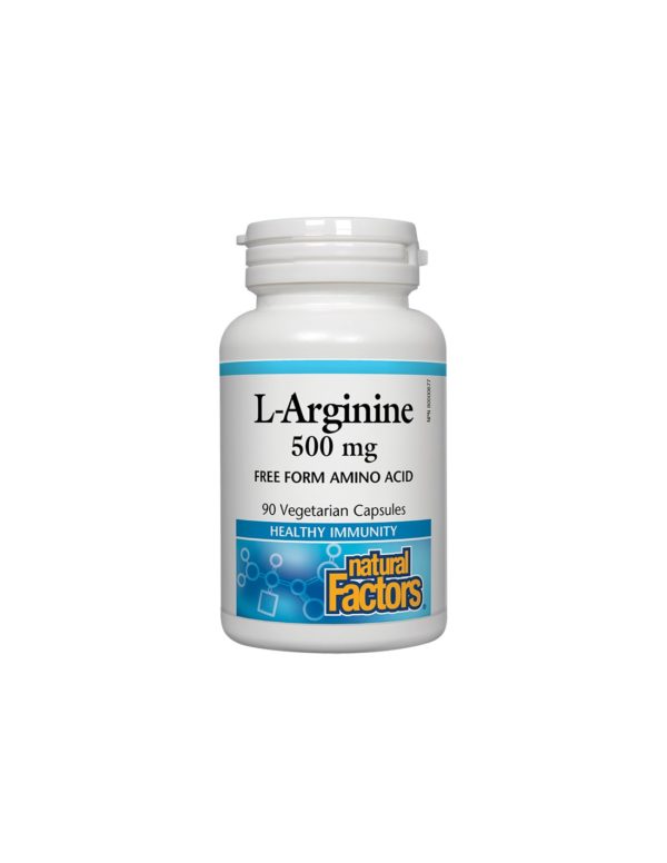 Л-Аргинин – L-Arginine 500 mg, 90 капсули Natural Factors