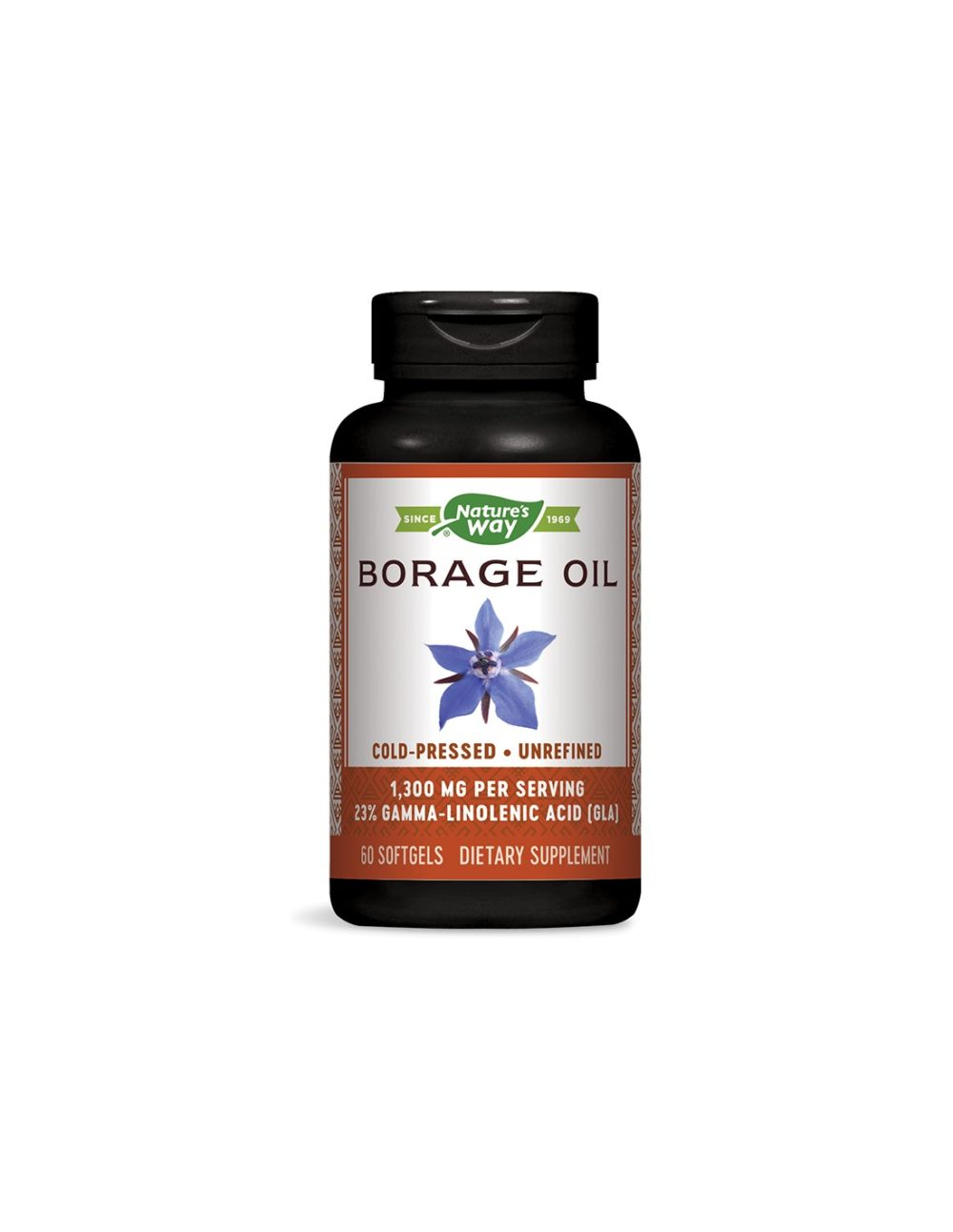 Borage Oil 23% GLA/ Пореч масло 1300 mg х 60 капсули Nature’s Way