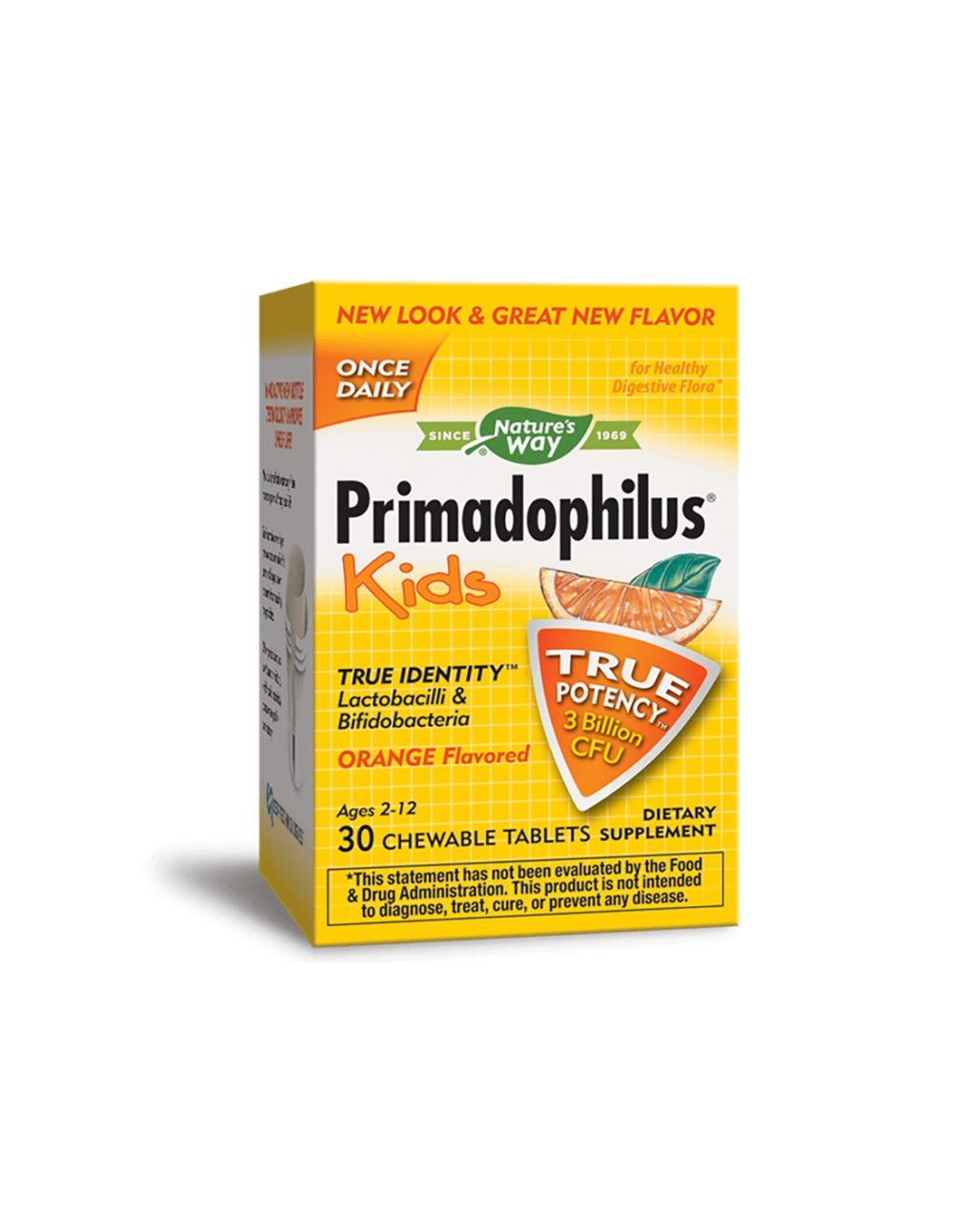 Primadophilus Kids – Примадофилус Кидс 3 млрд. активни пробиотици, 30 дъвчащи таблетки Nature’s Way
