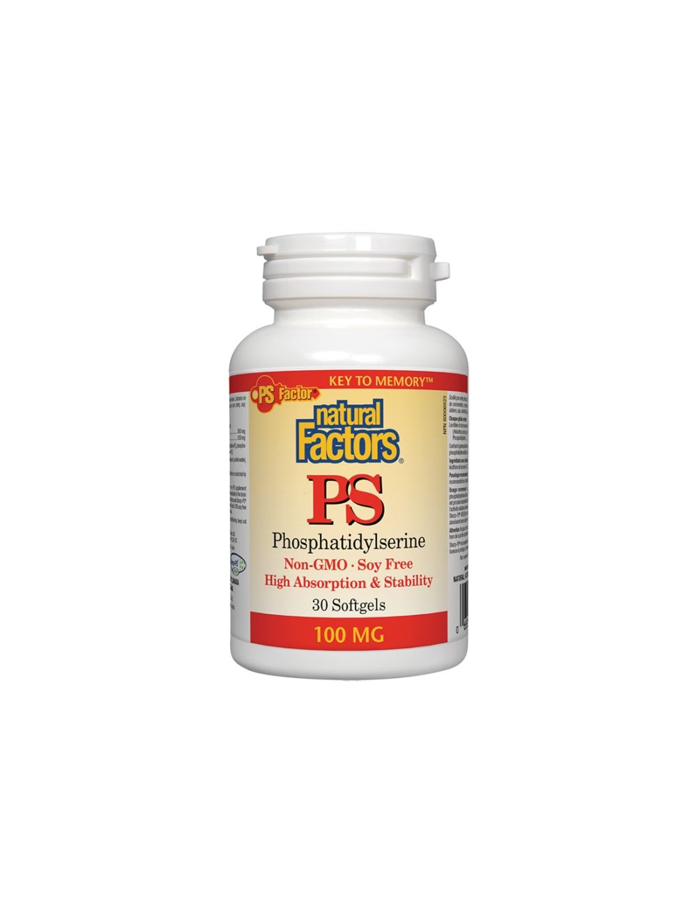 PS Phosphatidylserine/ ФосфатидилСерин 100 mg х 30 софтгел капсули Natural Factors