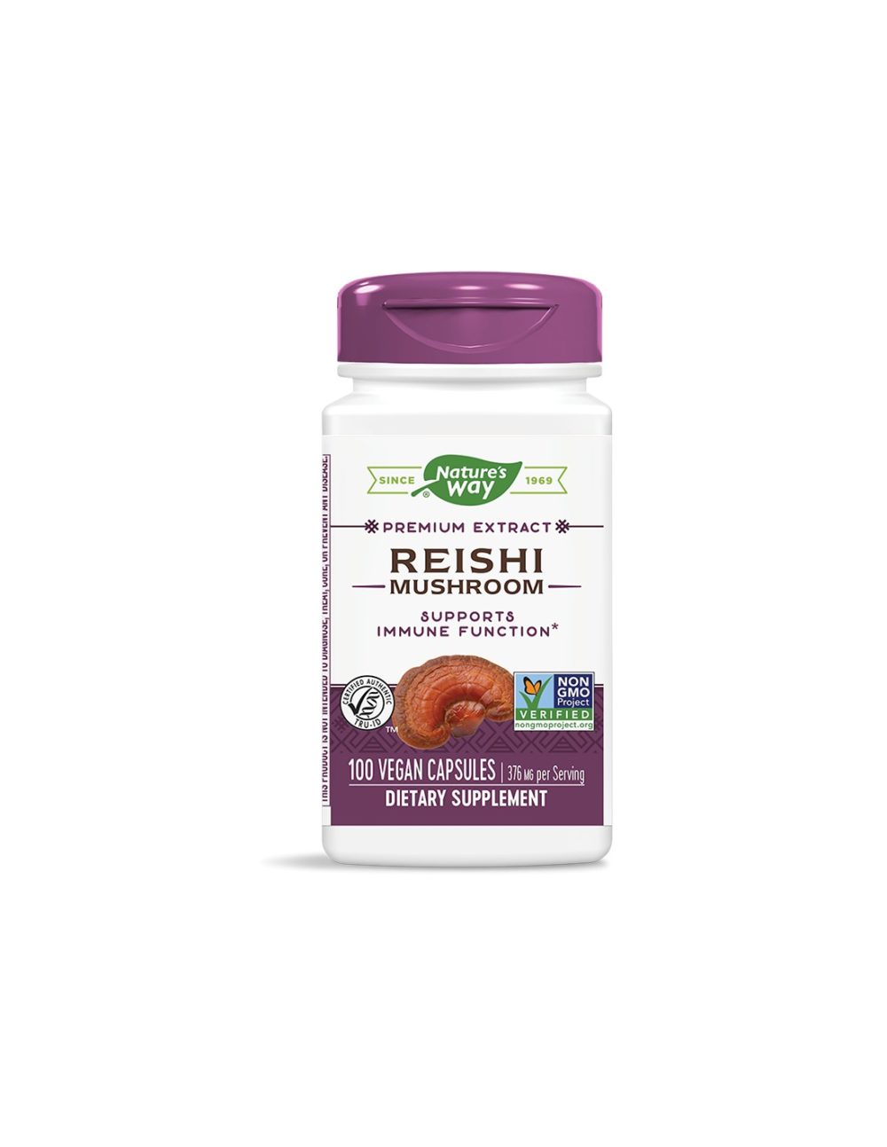 Reishi Mushroom/ Рейши 188 mg х 100 капсули Nature’s Way
