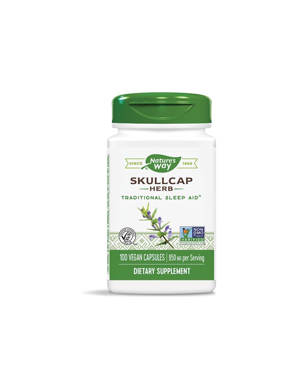 Skullcap Herb / Шлемник (билка) 425 mg х 100 капсули Nature’s Way