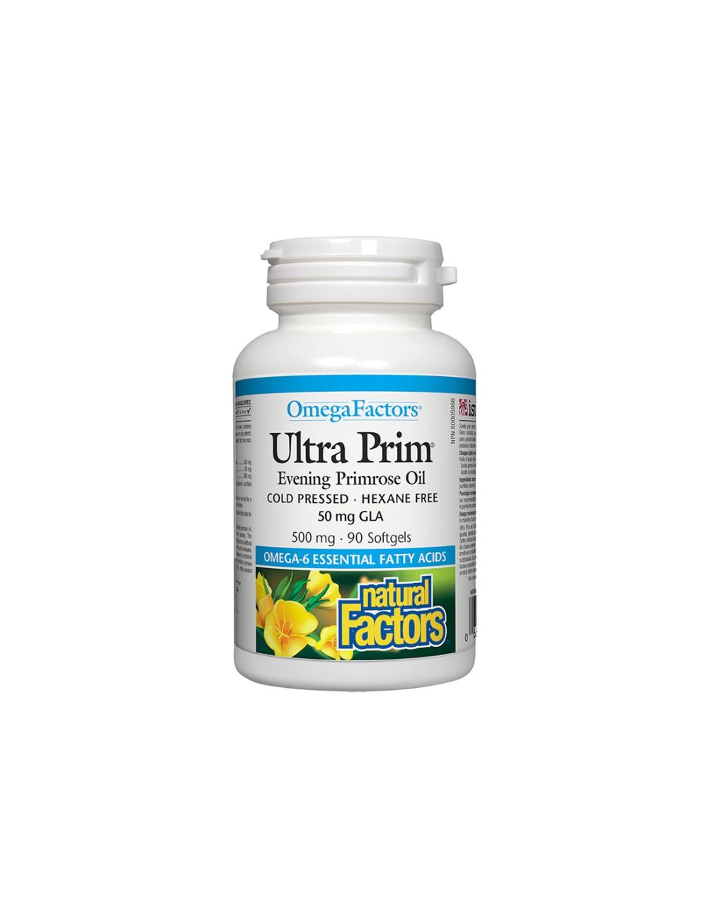 Ultra Prim® Evening Primrose Oil 50 mg GLA/ Вечерна иглика масло 500 mg х 90 софтгел капсули Natural Factors