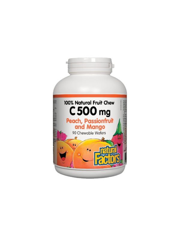 Vitamin C/ Витамин С 500 mg х 90 дъвчащи таблетки с вкус на тропически плодове Natural Factors