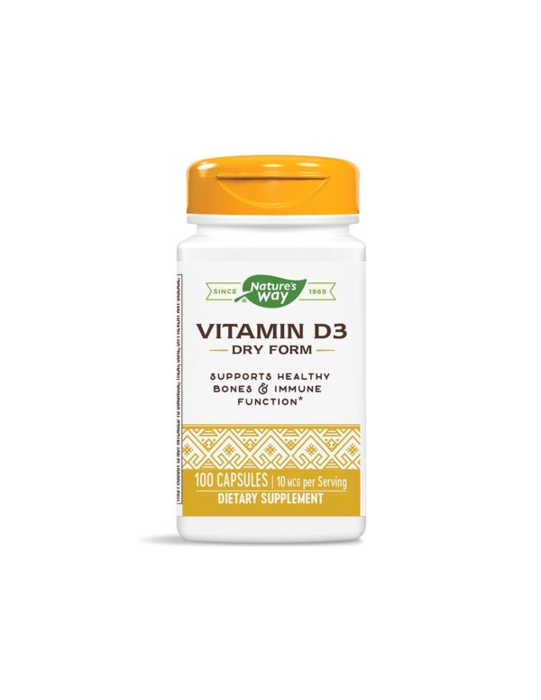 Vitamin D3 Dry Form/ Витамин D3 (сух) 400 IU х 100 капсули Nature’s Way