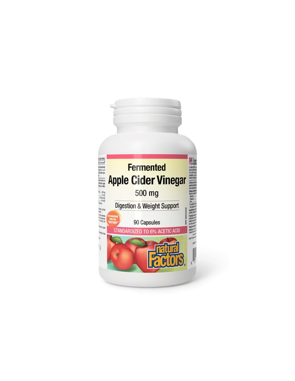 Apple Cider Vinegar/ Ябълков оцет 500 mg х 90 капсули Natural Factors